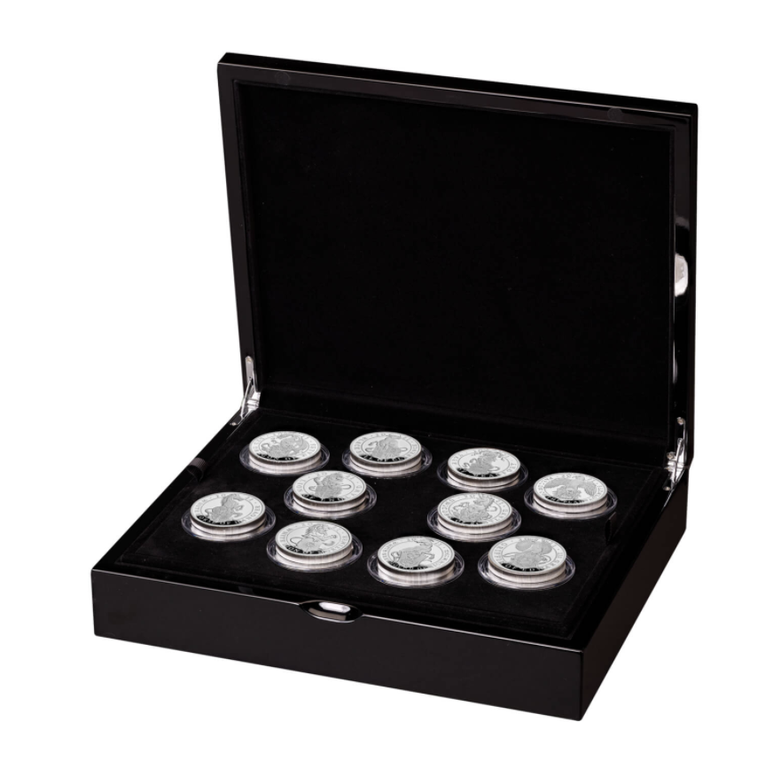 The Queen’s Beasts 2021 UK Two-Ounce Silver Proof Ten-Coin Set