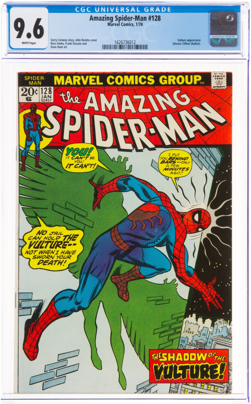 Rare White Pages! Amazing Spider-Man #128 CGC 9.6 - The Vulture