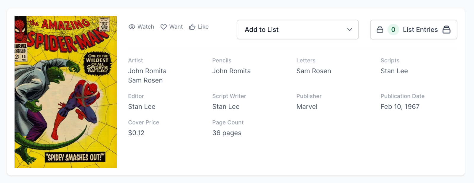 Rare White Pages! Amazing Spider-Man #45 CGC 9.0 - 3rd Appearance of the Lizard