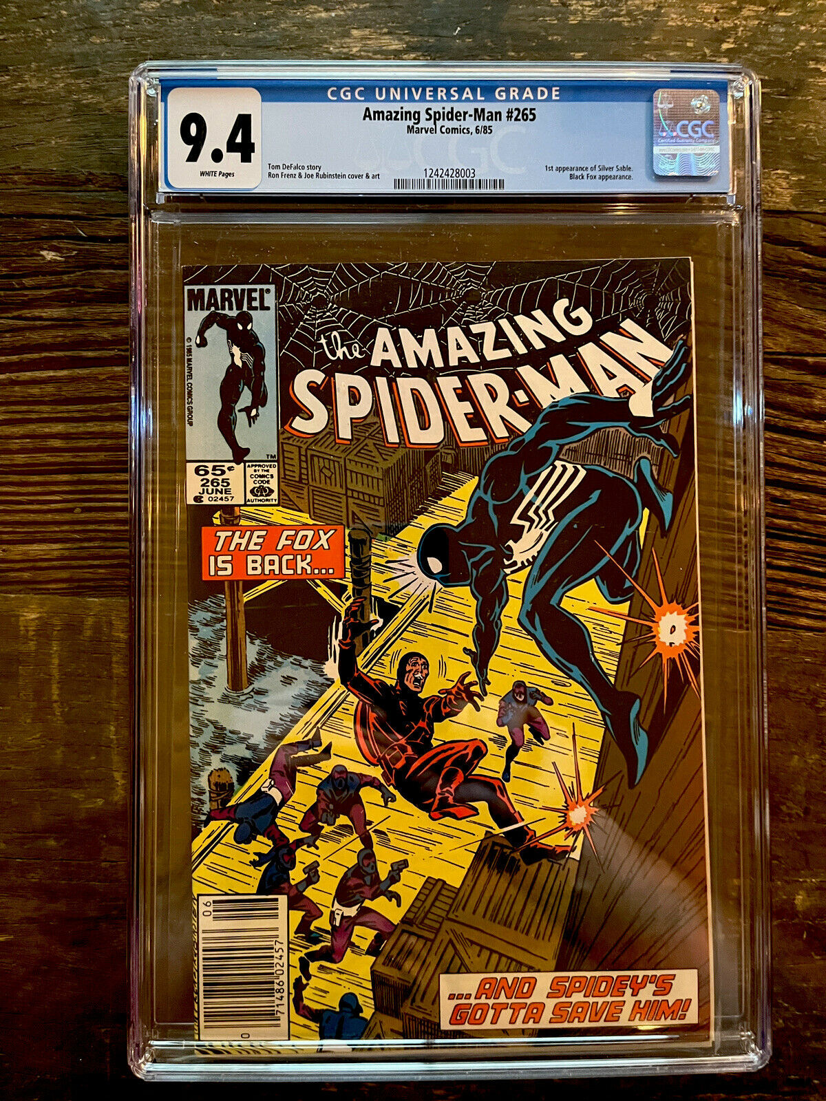 Newsstand! Amazing Spider-Man #265 CGC 9.4 - 1st Appearance of Silver Sable