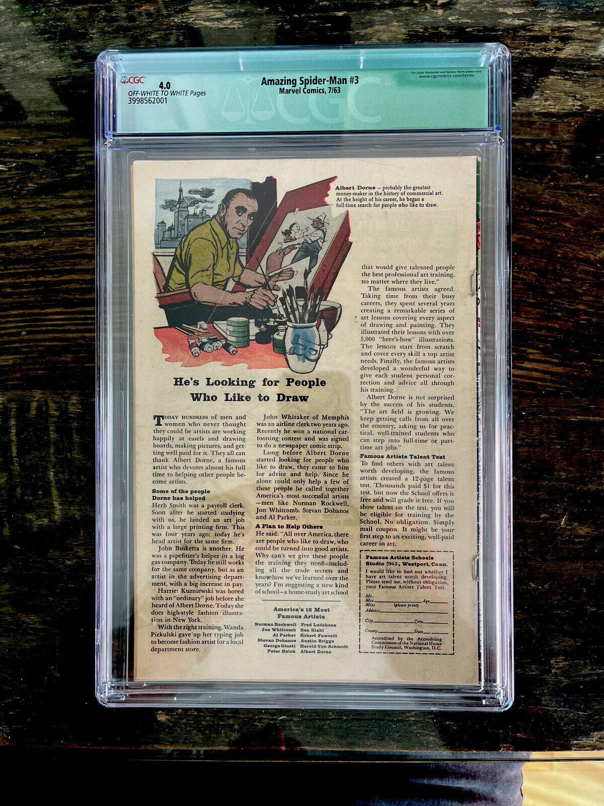 Amazing Spider-Man #3 CGC 4.0 Off White to White Pages