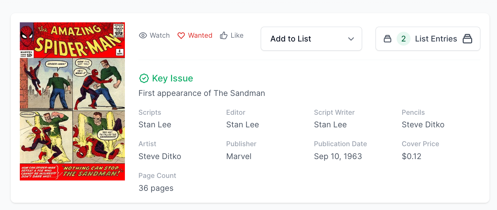 Rare White Pages! Amazing Spider-Man #4 CGC 5.0  -  Origin & 1st Sandman