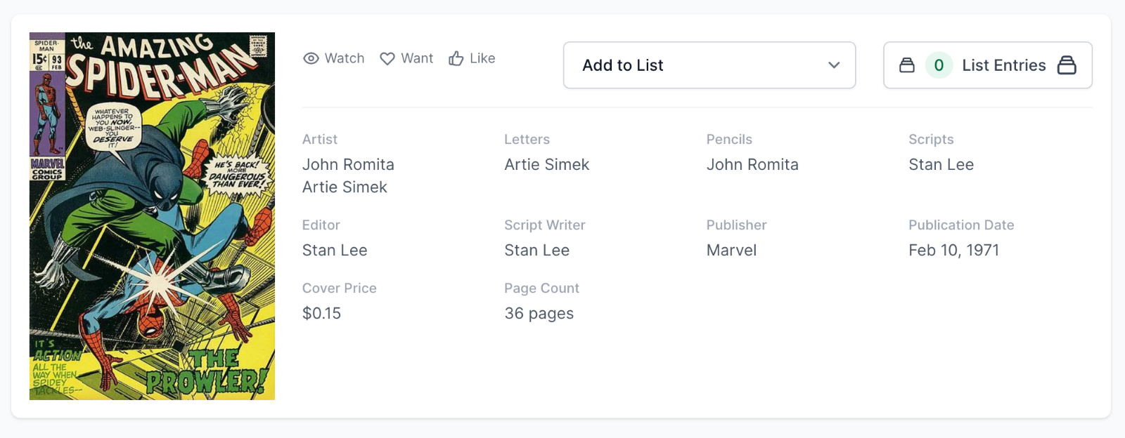 Amazing Spider-Man #93 CGC 5.5 - NYC Label - Prowler