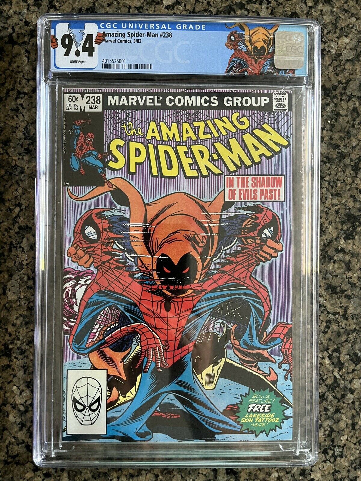 White Pages! Amazing Spider-Man #238 CGC 9.4  w/ Tattooz