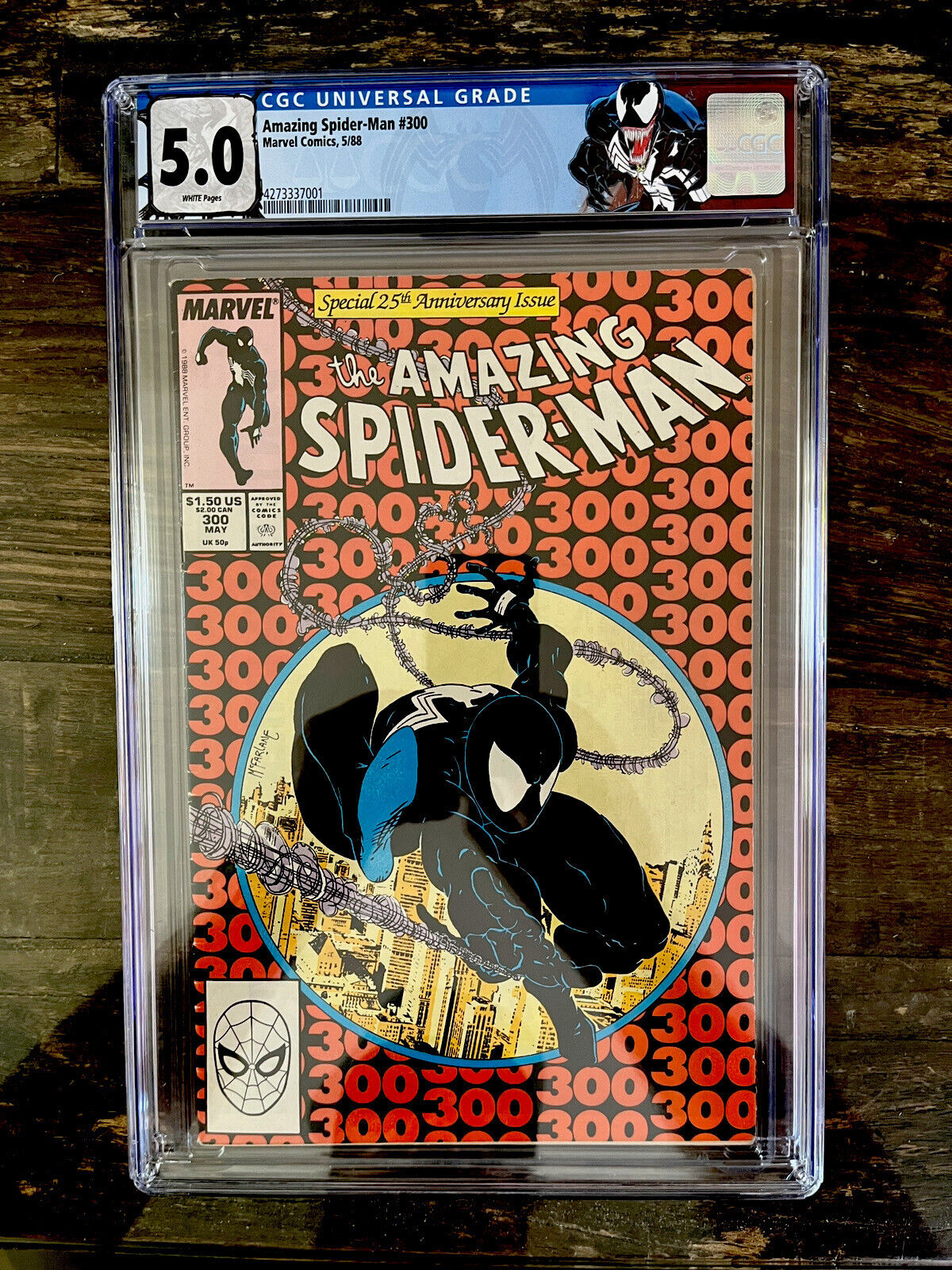 White Pages Newsstand! Amazing Spider-Man #300 CGC 5.0 - Venom Custom Label