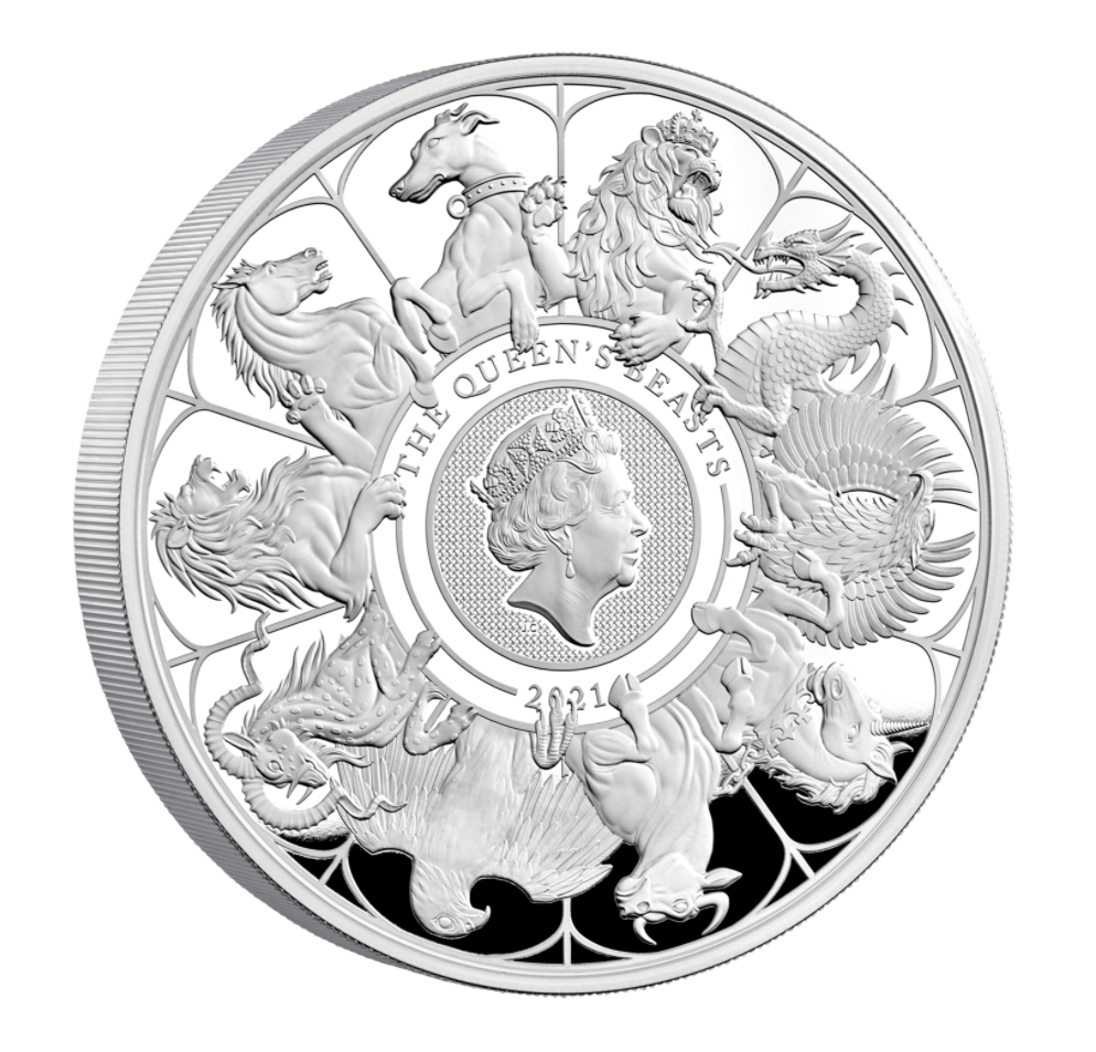 2021 The Queen's Beasts Completer UK 1 Kilo Silver Proof Coin - Only 75 Minted! w/ Box & COA