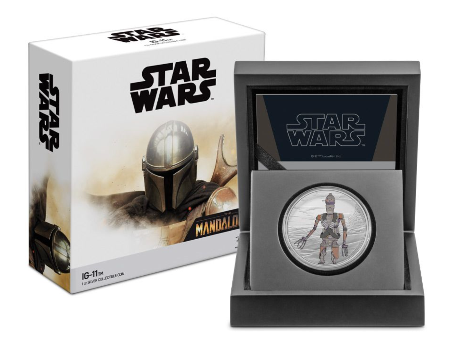 2021 Niue $2 1-oz Silver Star Wars Mandalorian IG-11 Colorized Gem Proof