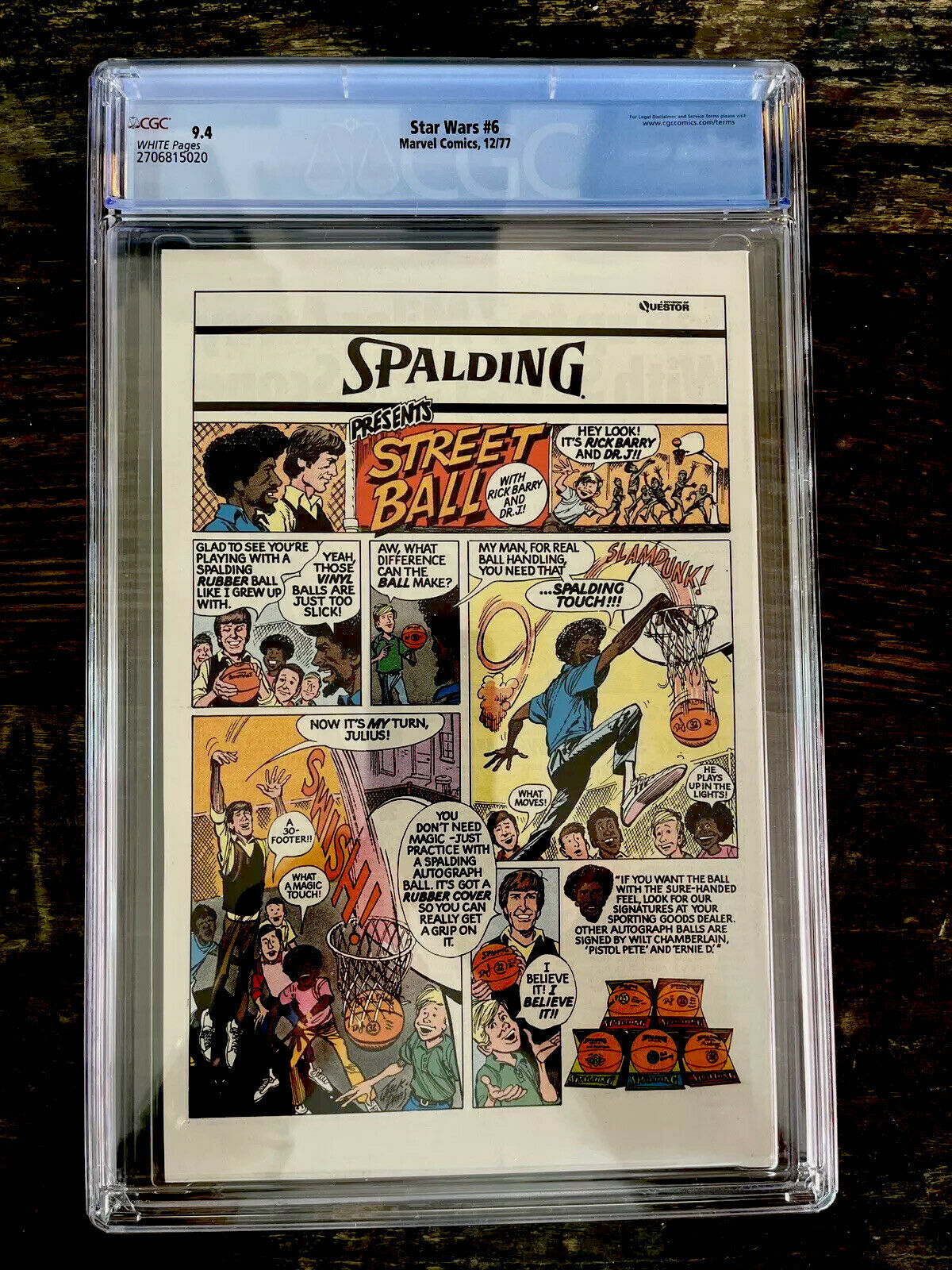 Star Wars #6 CGC 9.4 White Pages - Conclusion to original Star Wars Story