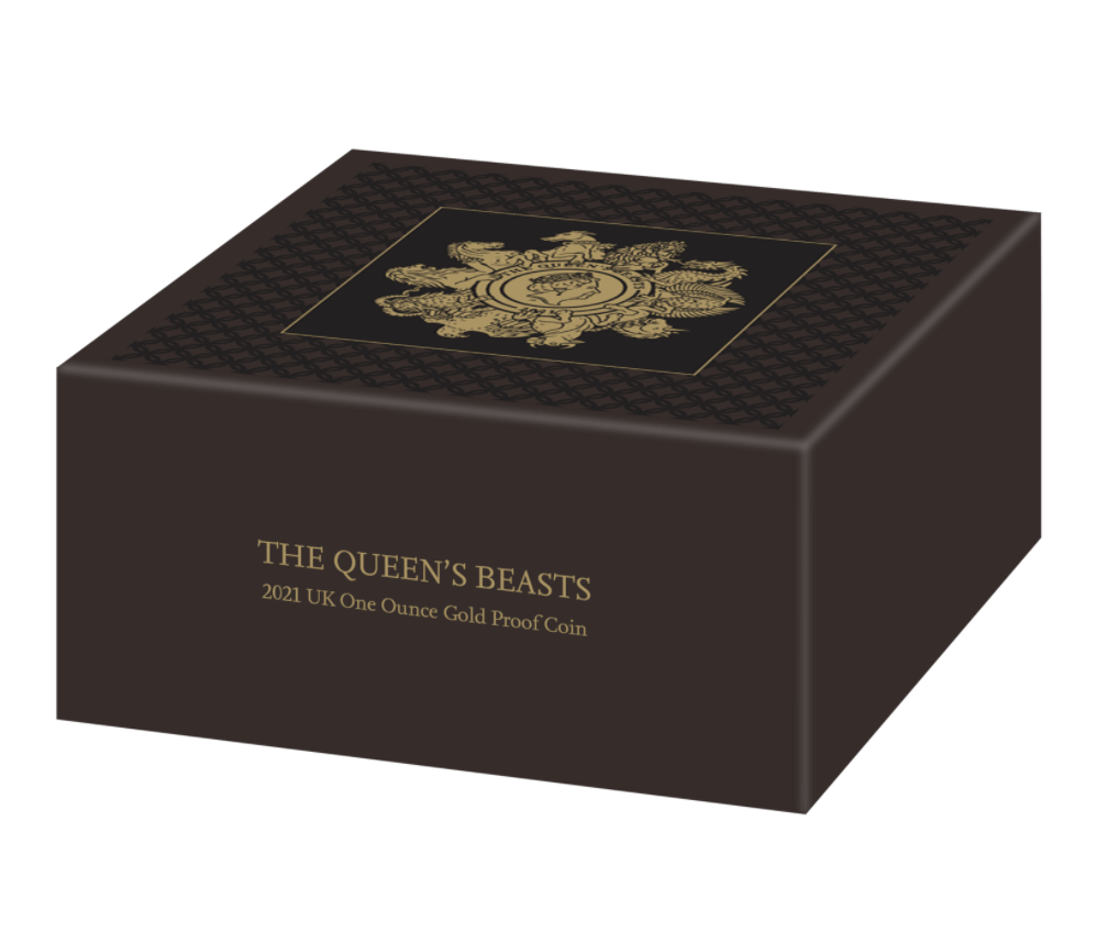 Pre Sale - QUEEN'S BEASTS 2021 ONE OUNCE GOLD PROOF COIN COMPLETER COIN - Only 640 Minted!