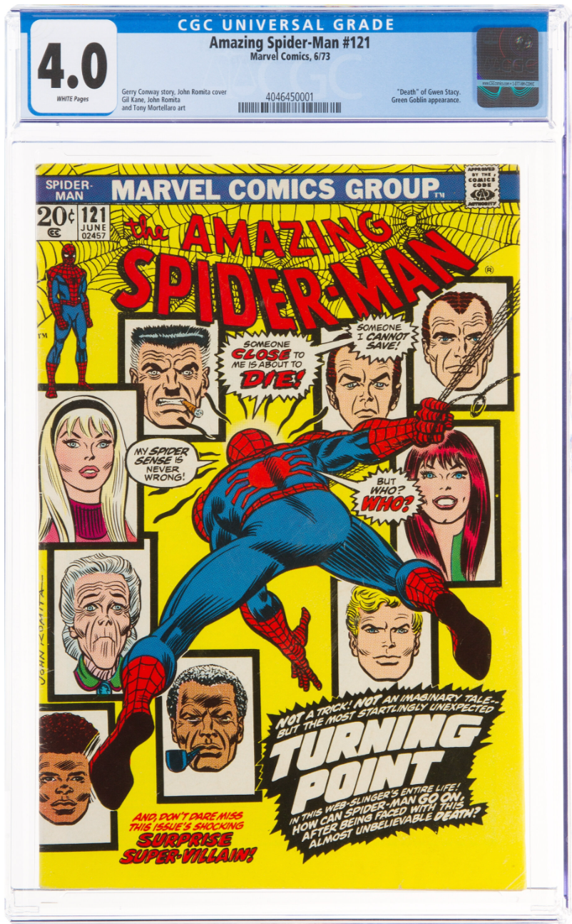 Rare White Pages! Amazing Spider-Man #121 CGC 4.0 - Death of Gwen Stacy